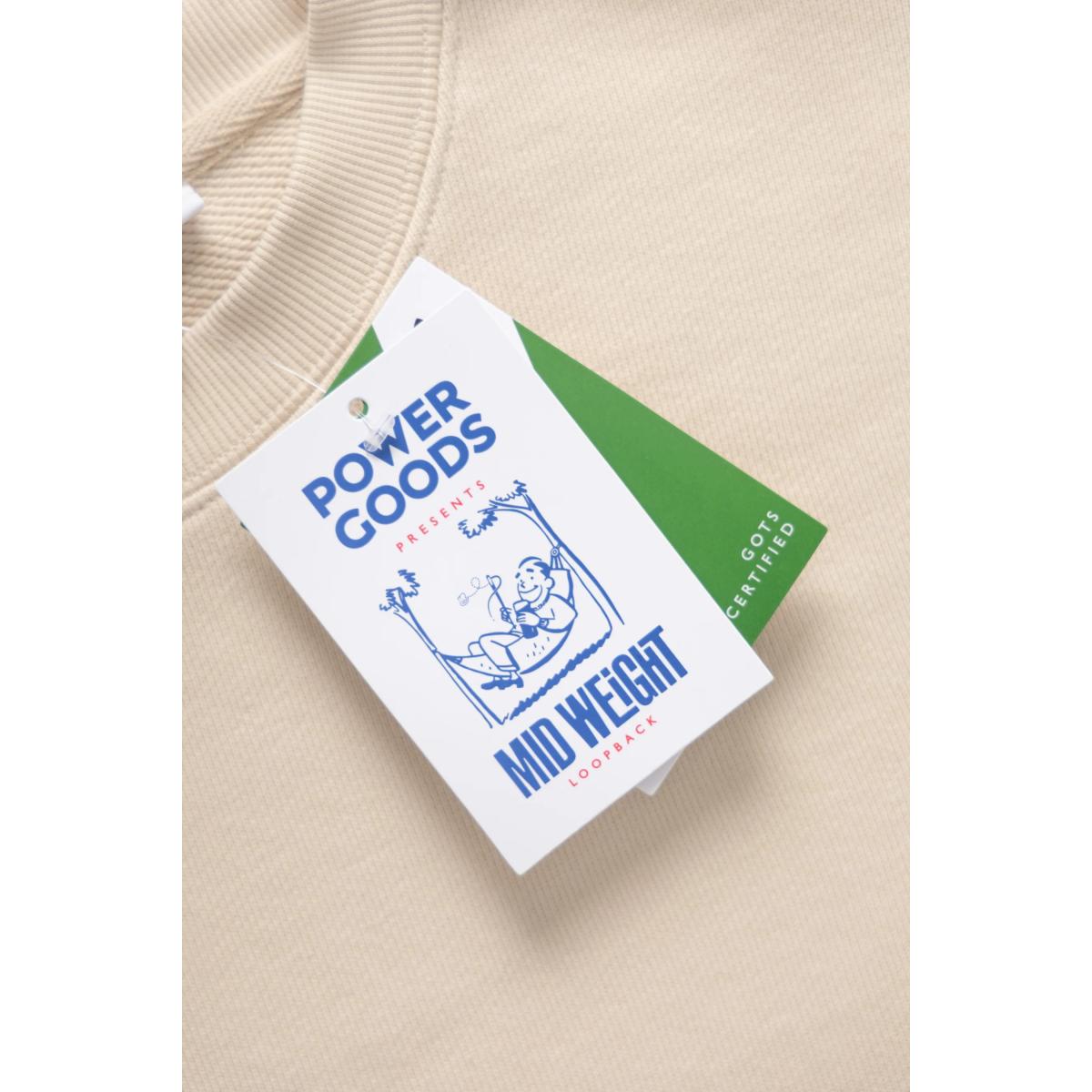 14.5oz Loopback Crewneck Putty - Sweatshirt