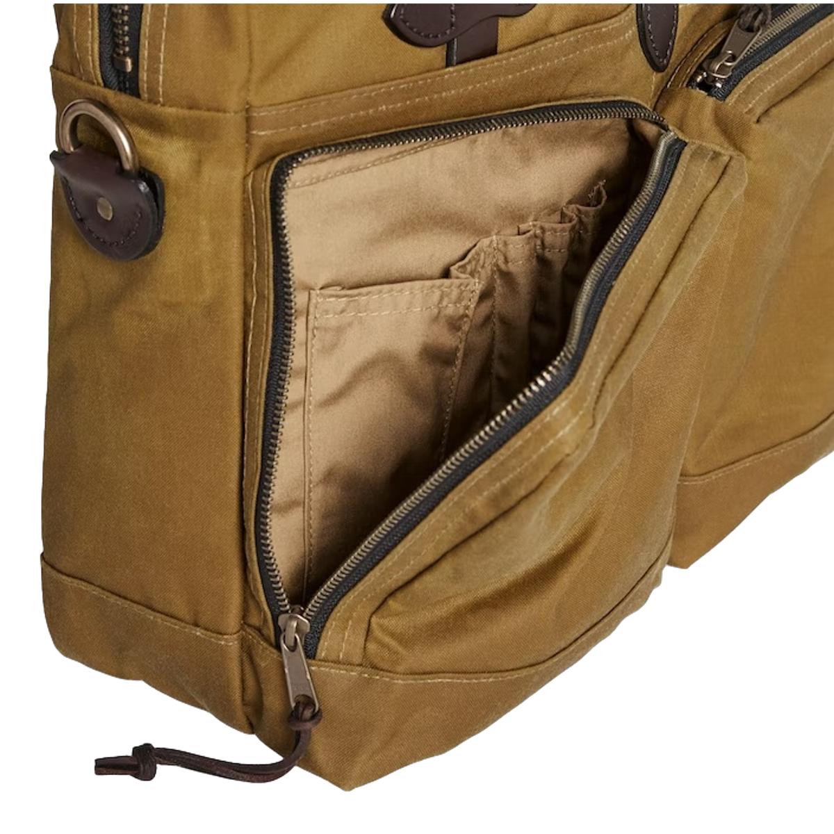 24 Hour Tin Cloth Briefcase Dark Tan - Briefcase
