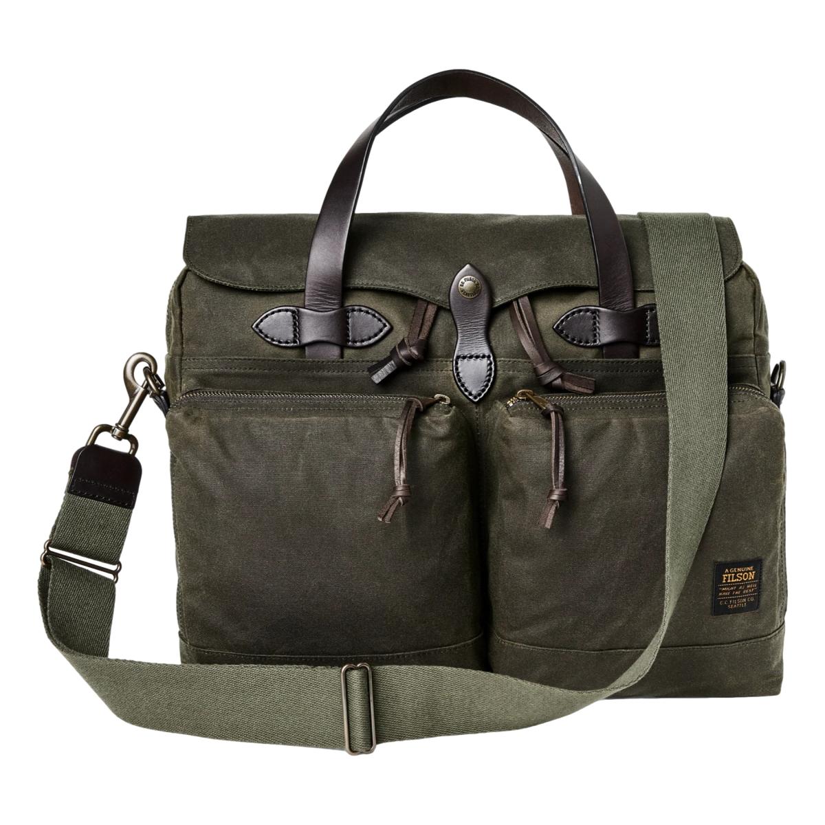 24 Hour Tin Cloth Briefcase Otter Green - Briefcase