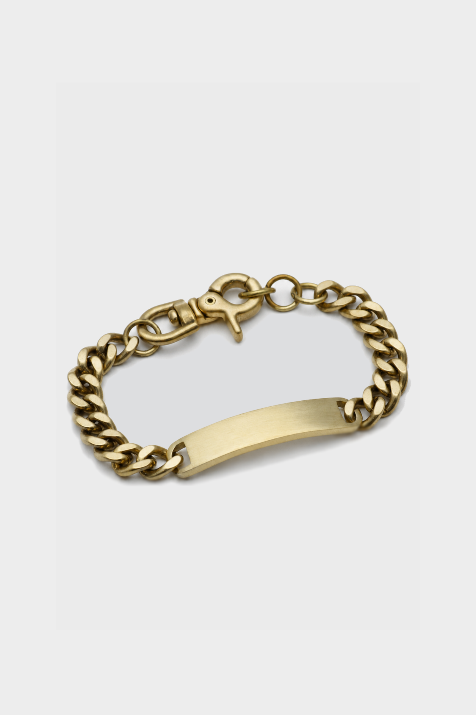Brass Nameplate Chain Bracelet