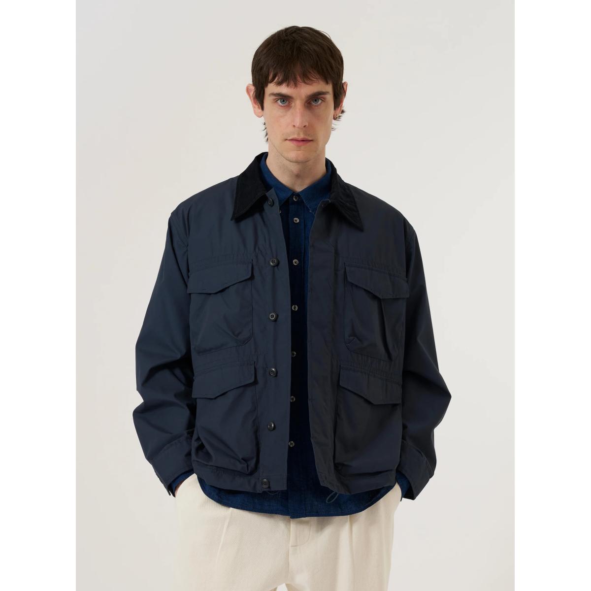 Navy Recycled Polytech Parachute Field Jacket