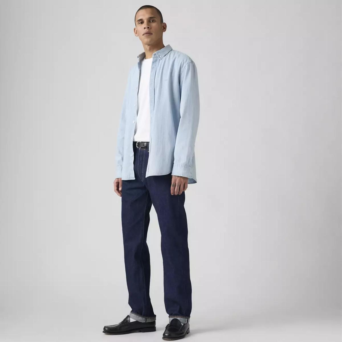 501® Original Fit New Selvedge Rinse Dark Wash - Denim