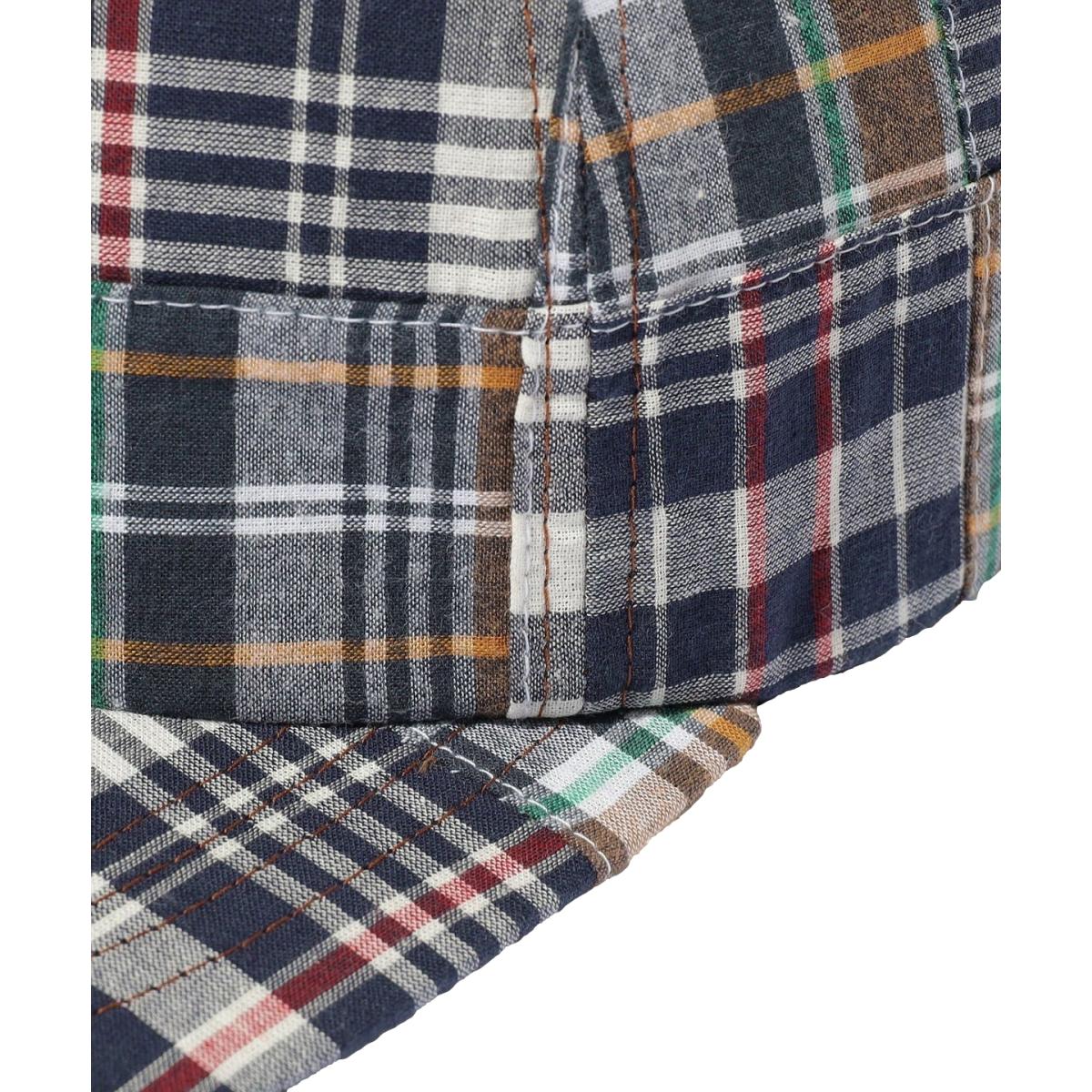 6 Panel Regimental Strap Madras - Hats