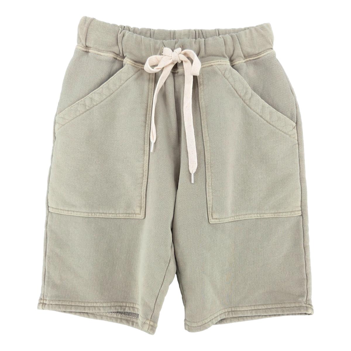 8oz Pigment Dyed Army Gym Short Grey - shorts