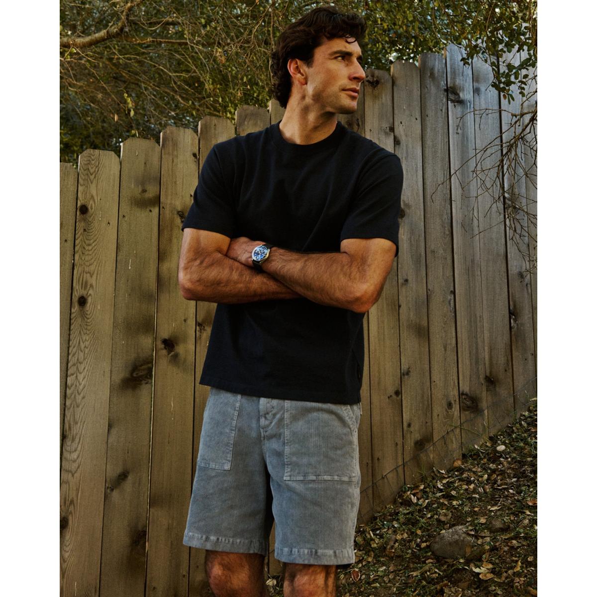 Seventyseven Cord Utility Shorts Washed Marine
