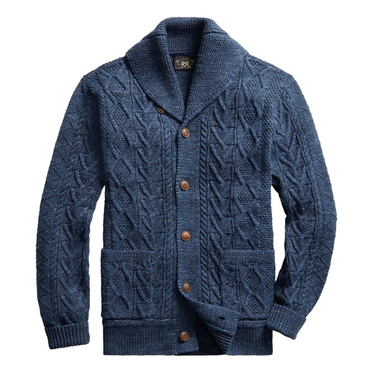 Aran-Knit Cotton Cardigan - Sweater