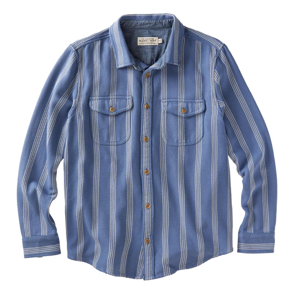Blanket Shirt Solimar Blue Skyline Stripe - Shirts