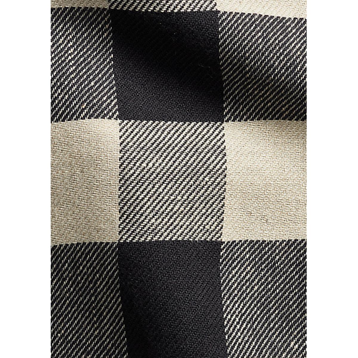 Buffalo Check Twill Workshirt Black Cream - Shirt
