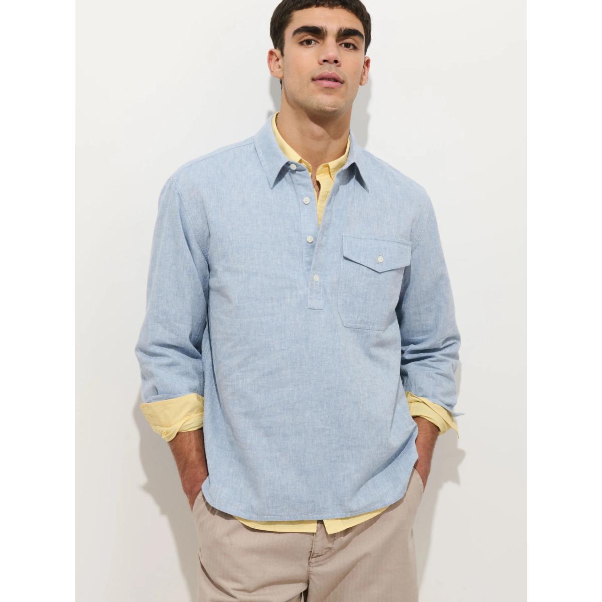 Carter Popover Linen Cotton Chambray - Shirts