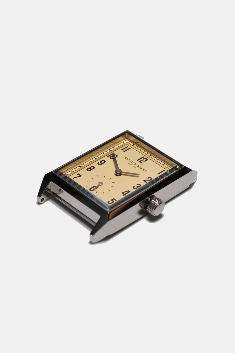 Classic Rectangular Watch: Steel Mesh