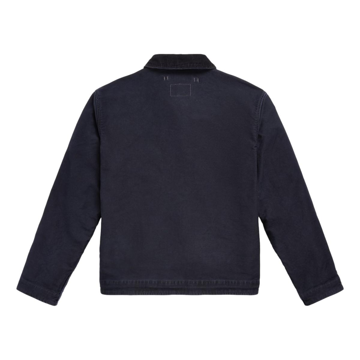 Corduroy-Collar Cotton Deck Jacket Dark Navy - Deck Jacket