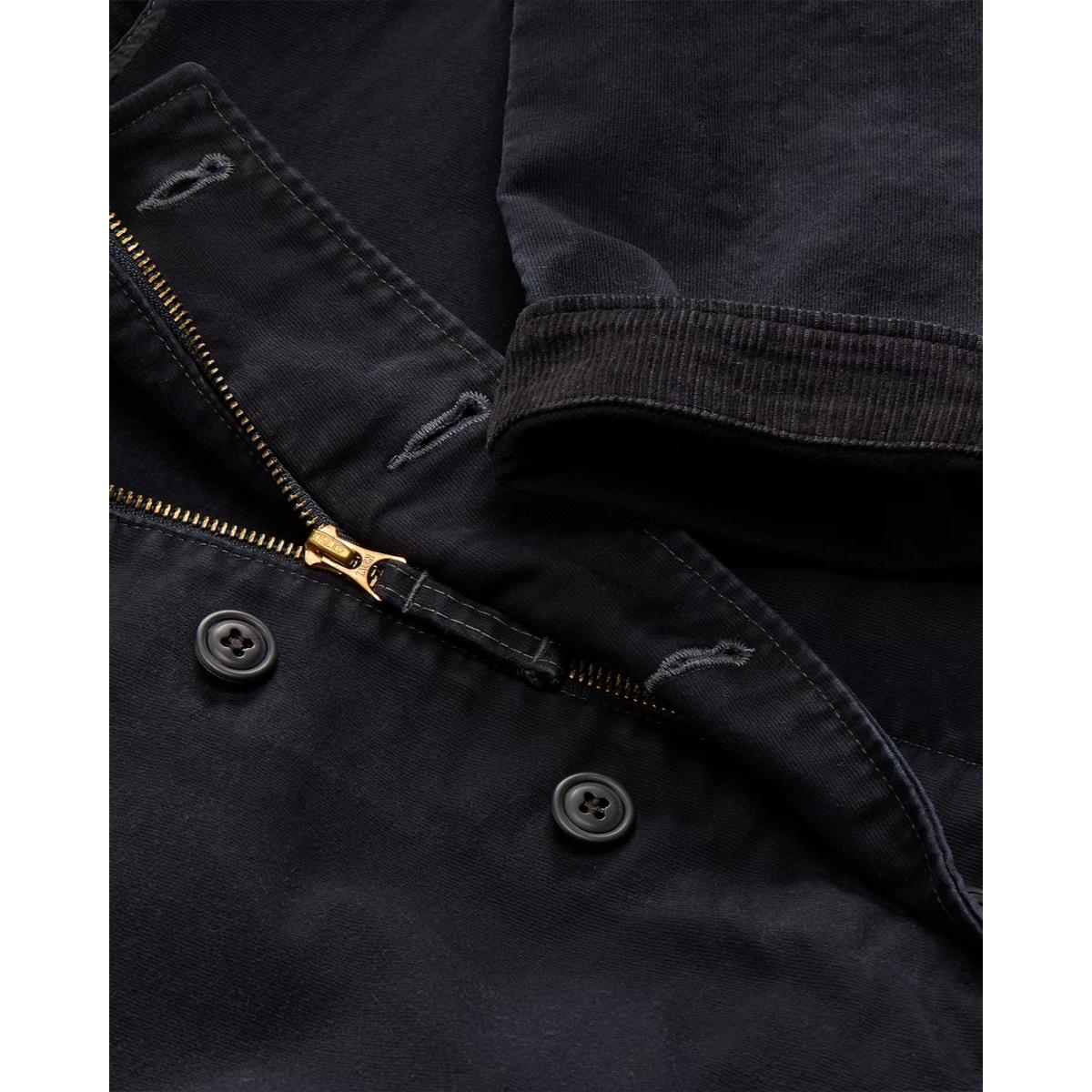 Corduroy-Collar Cotton Deck Jacket Dark Navy - Deck Jacket