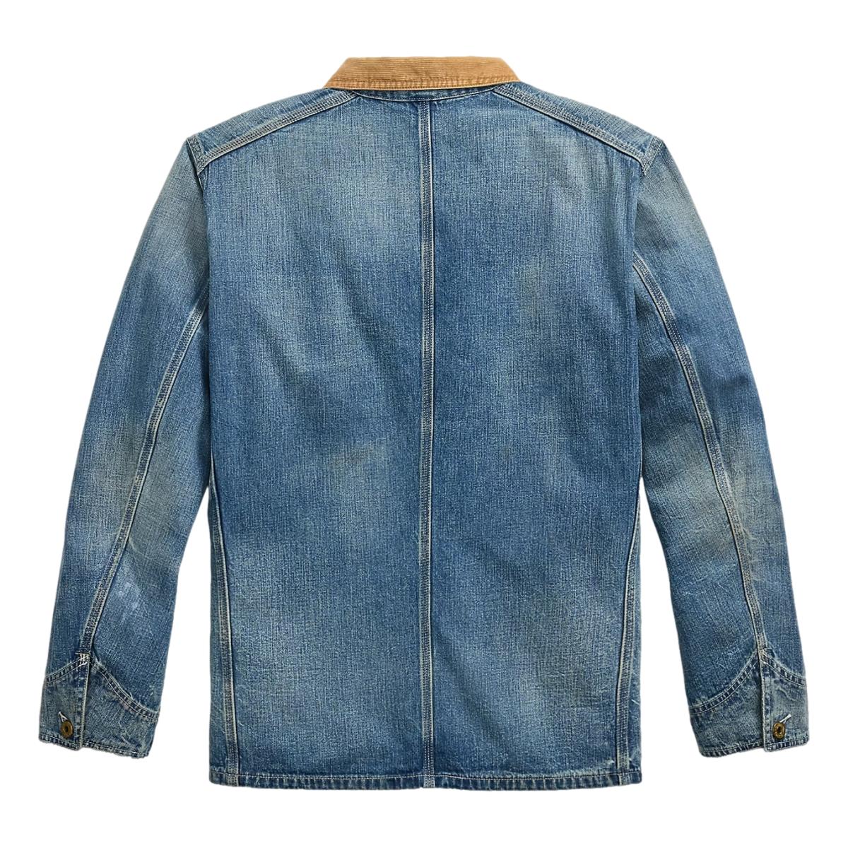 Corduroy-Collar Indigo Denim Jacket Wrightsville Wash