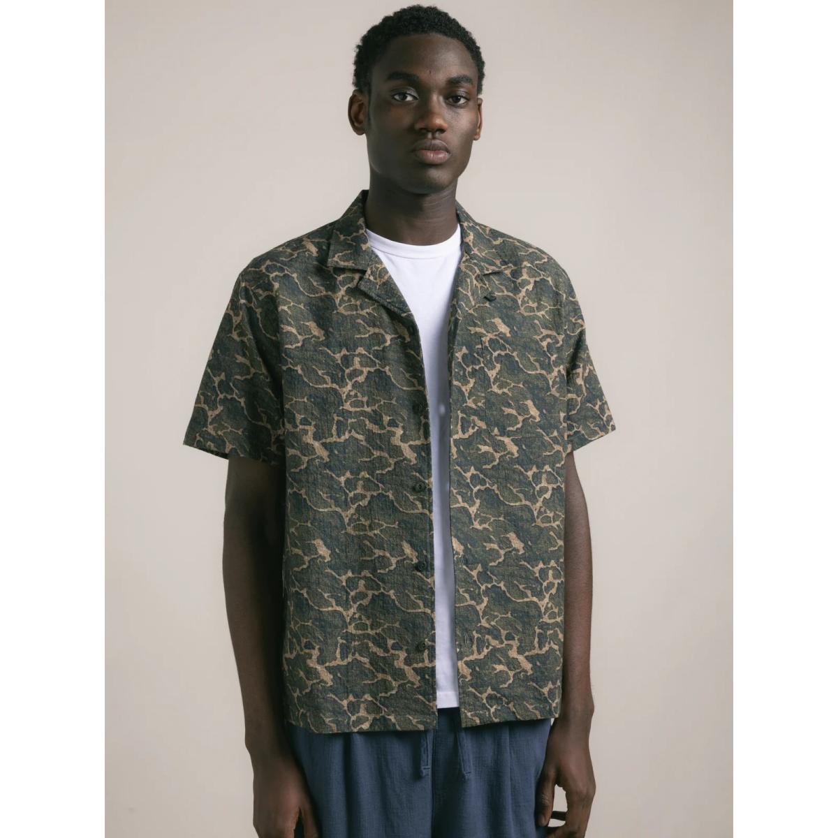 Crammond Shirt in Olive Landscape - Shirts