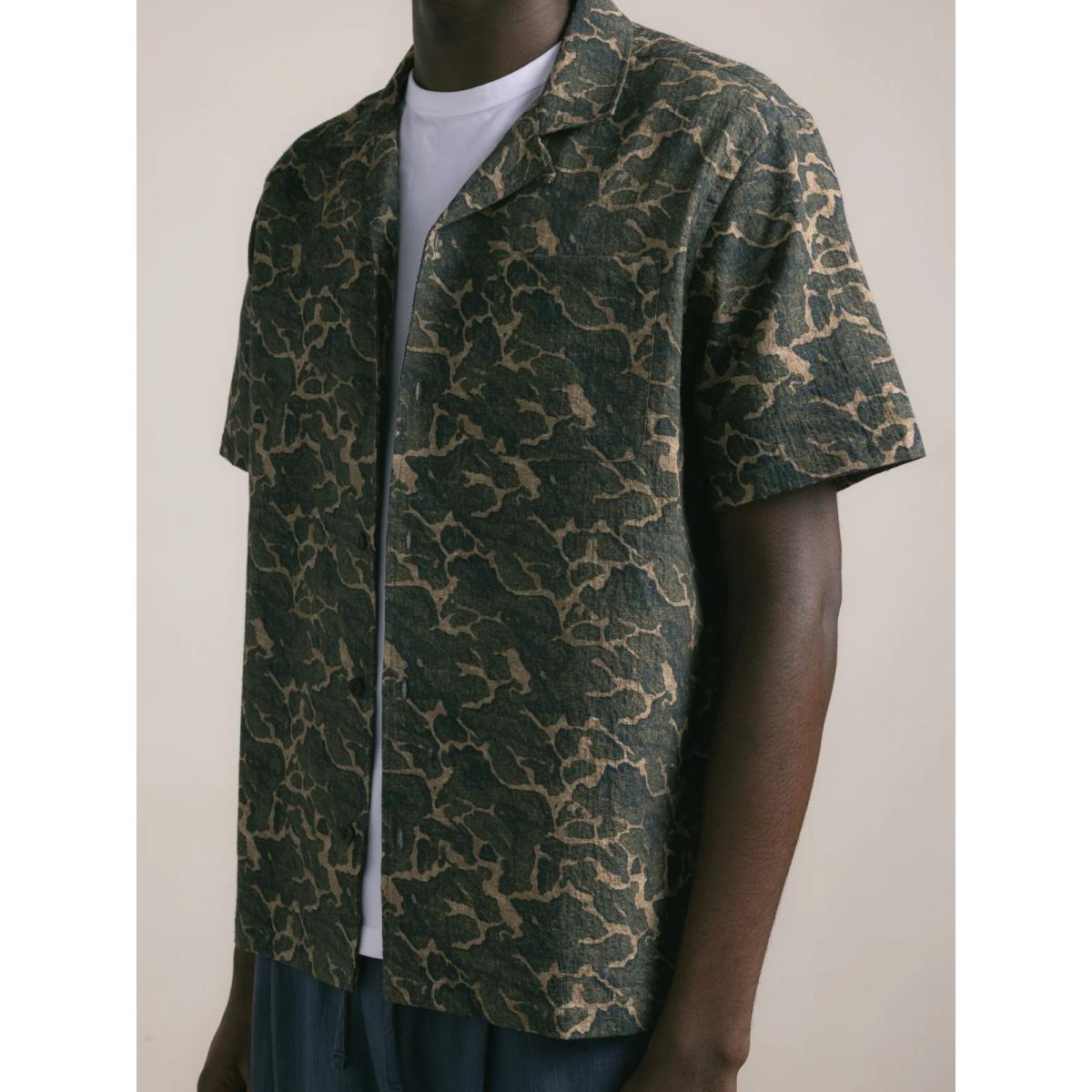 Crammond Shirt in Olive Landscape - Shirts