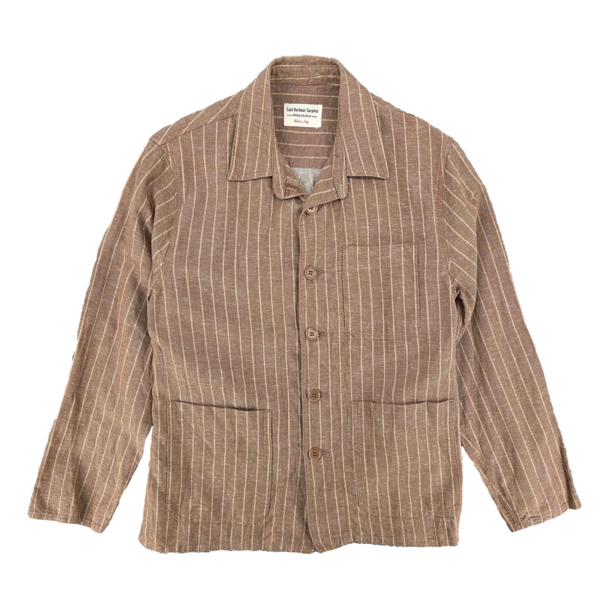 Creek Chore Jacket Stripe Beige - Chore Coat
