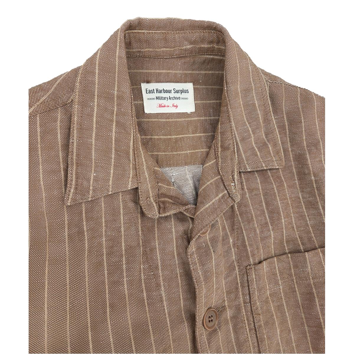 Creek Chore Jacket Stripe Beige - Chore Coat