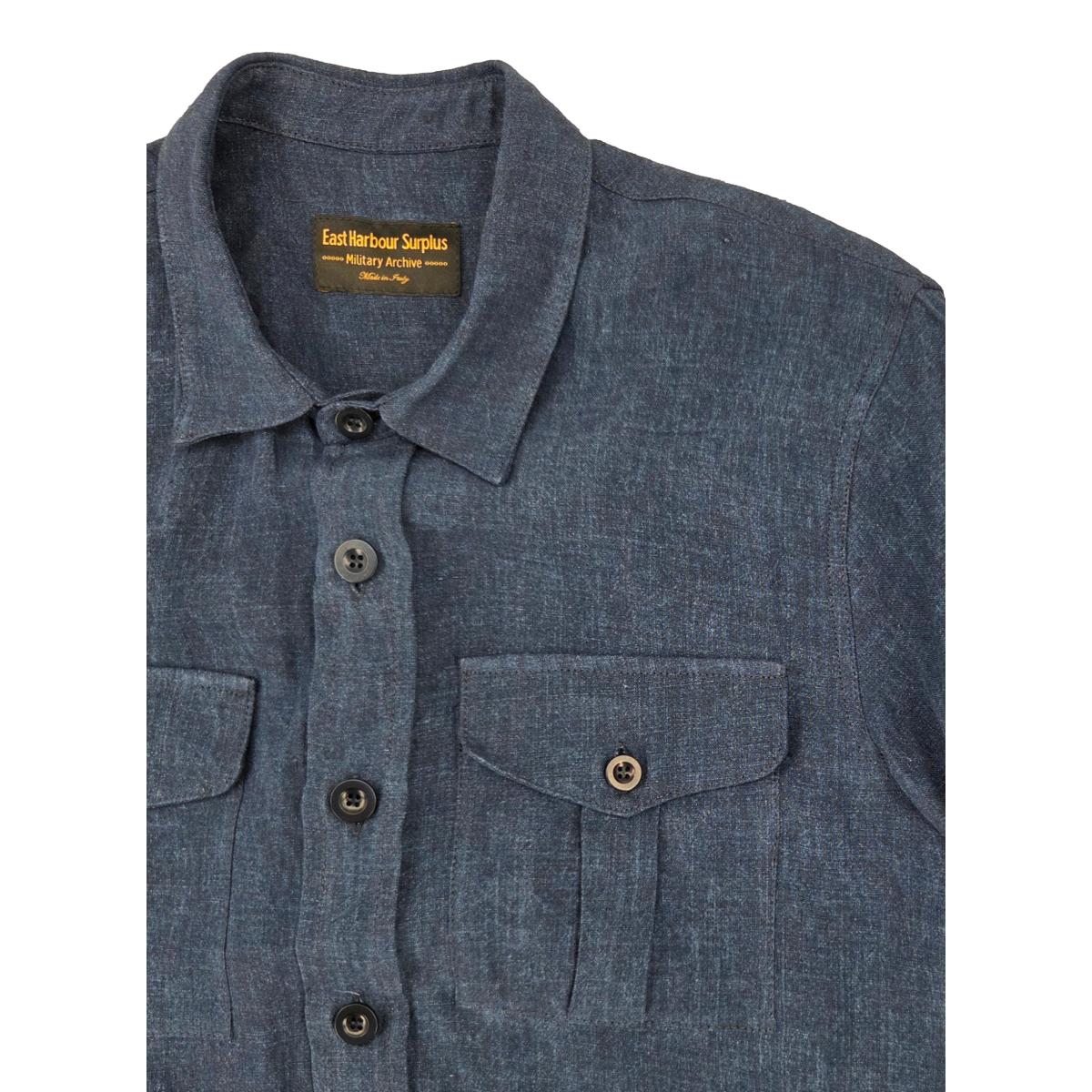 Ellis Linen Jacket Navy - outerwear