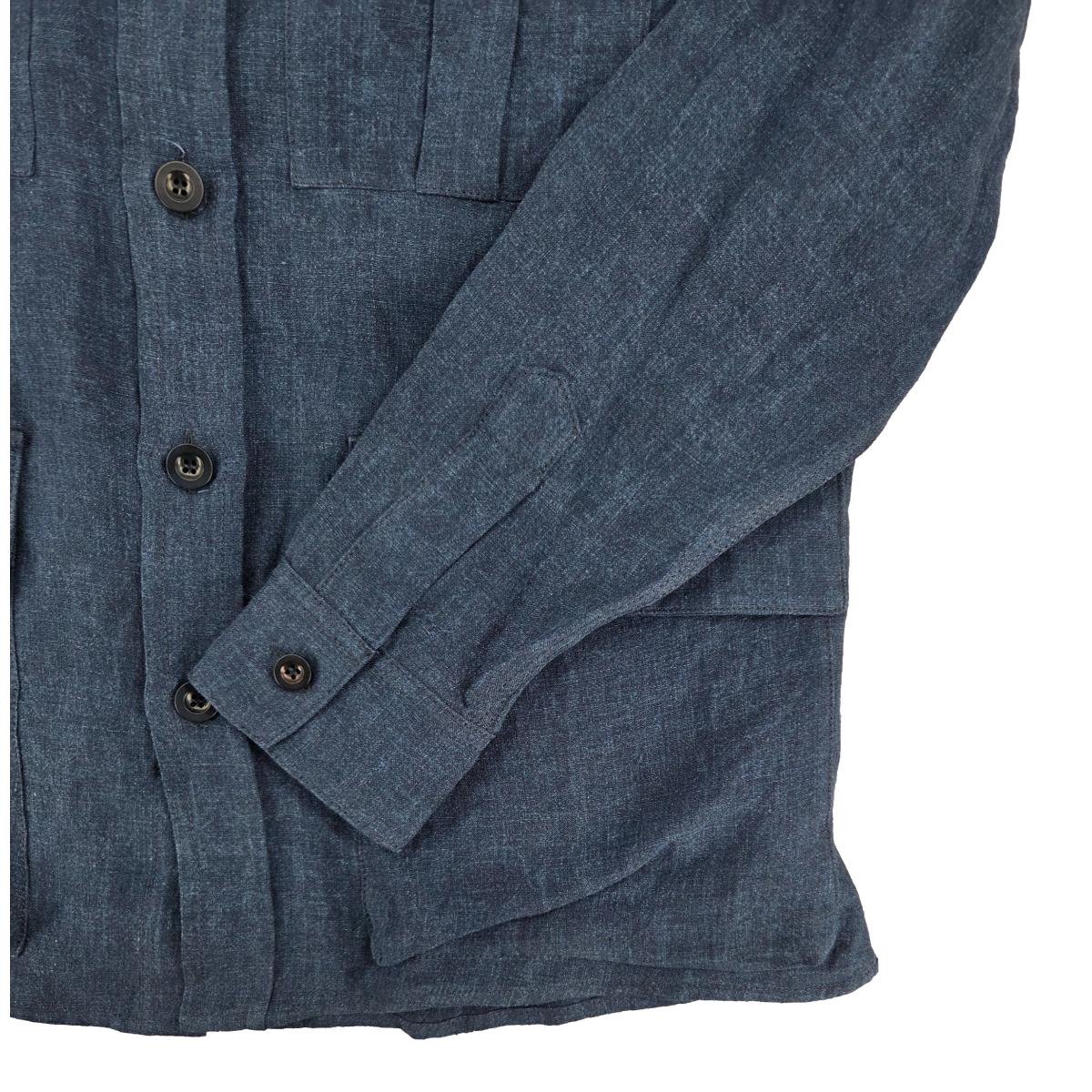 Ellis Linen Jacket Navy - outerwear