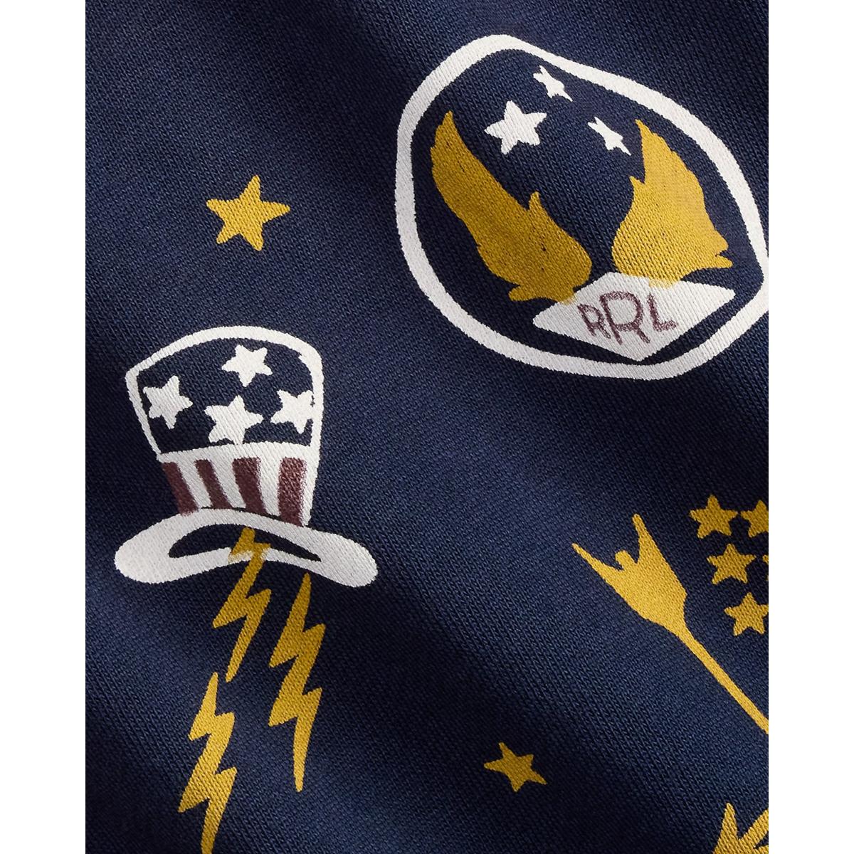 Fleece Graphic Jacket Navy Multi - Fleece