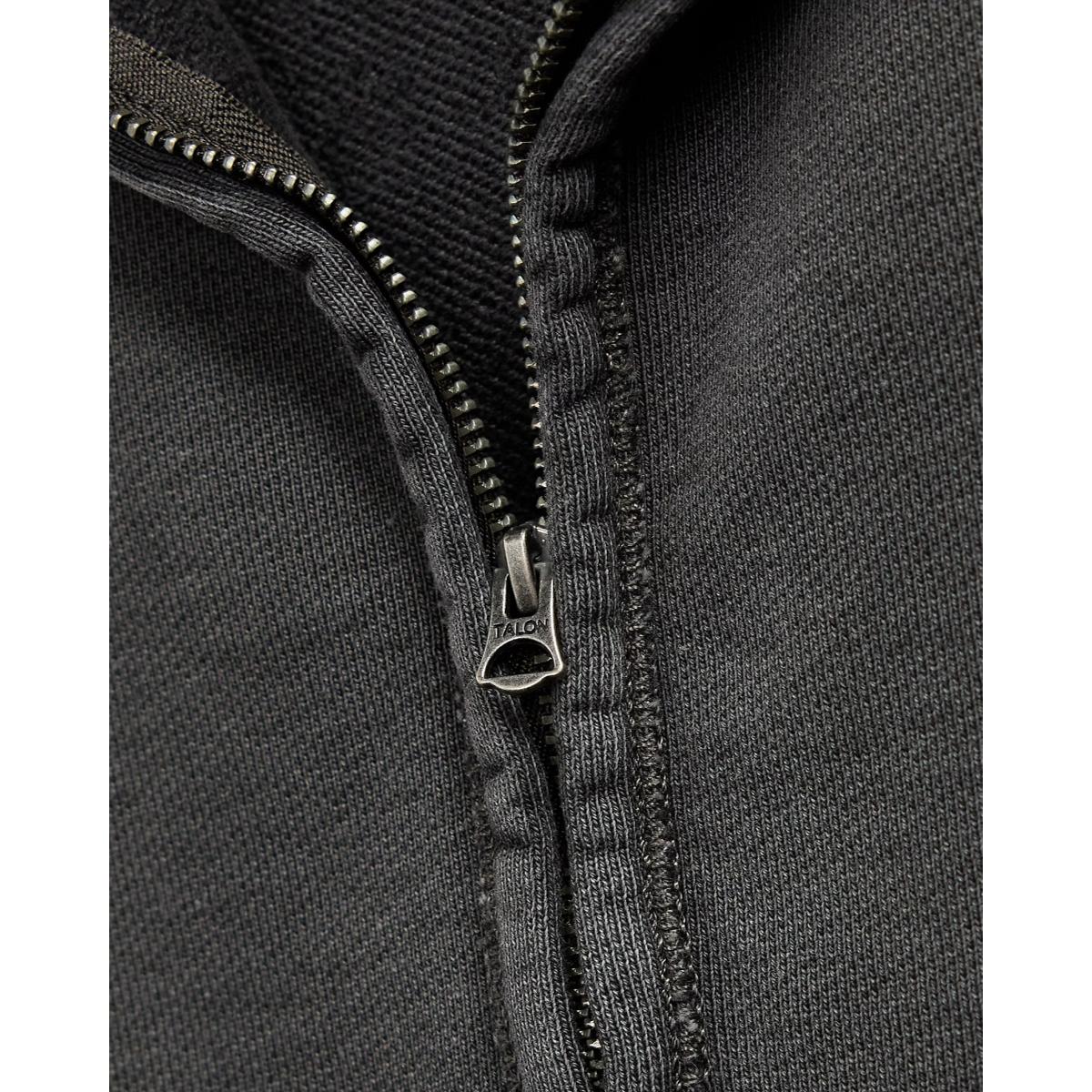 French Terry Quarter-Zip Pullover Faded Black - sweatshirt