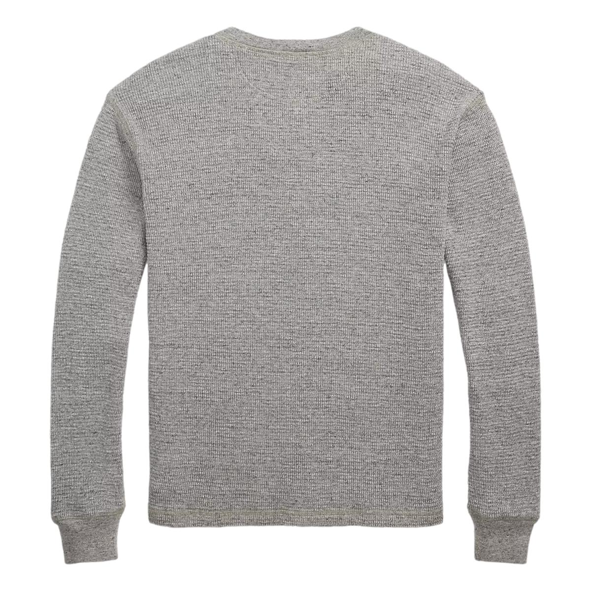 Garment-Dyed Waffle-Knit Henley Grey Heather - Henley