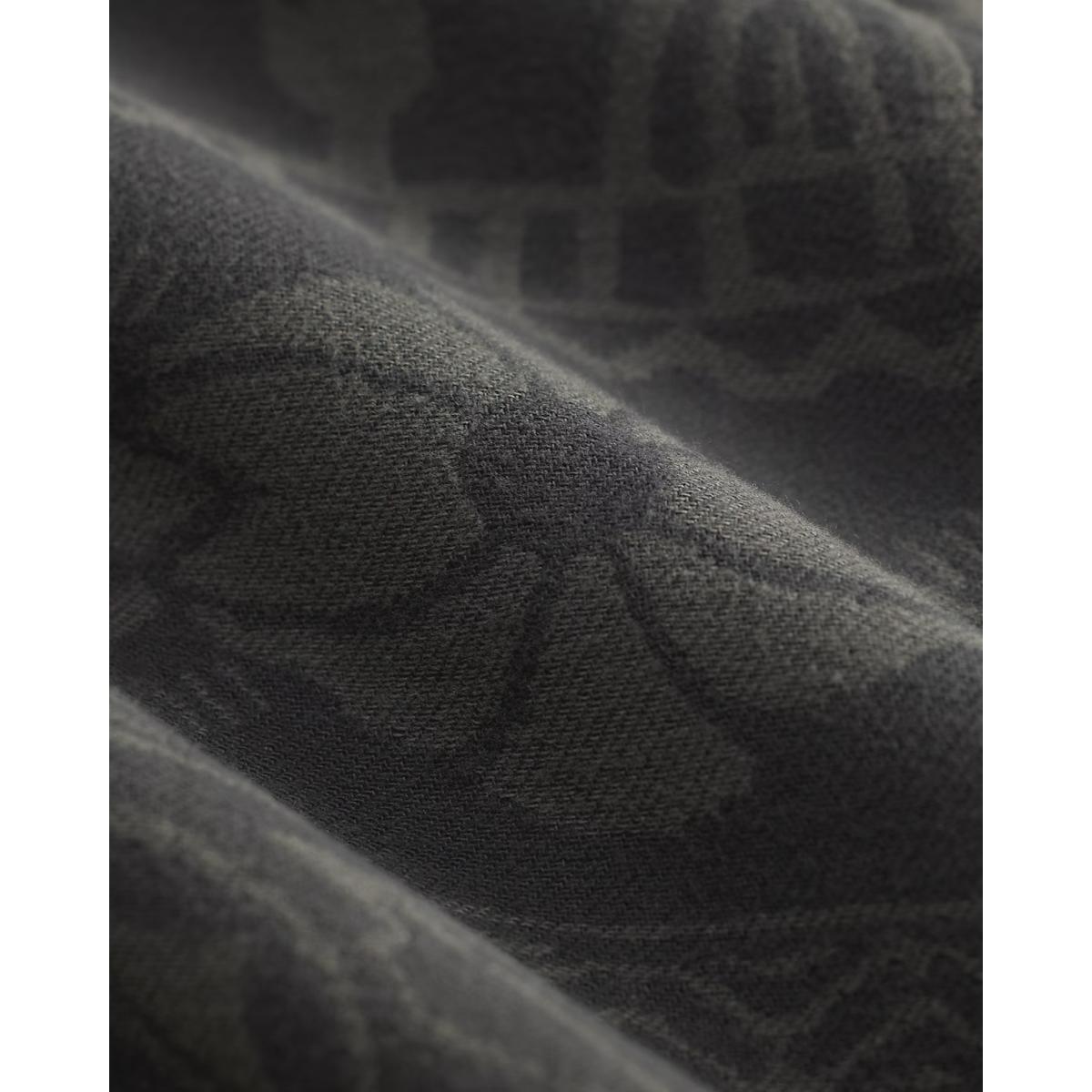 Jacquard Workshirt Grey Black - Shirt