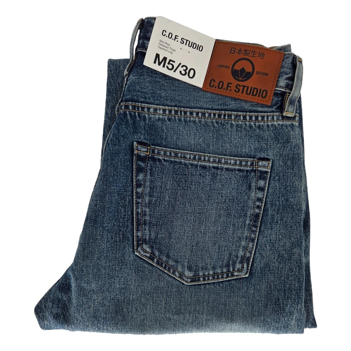 M5 Relaxed Tapered 13oz Kuroki Selvedge Auth Aged - Denim