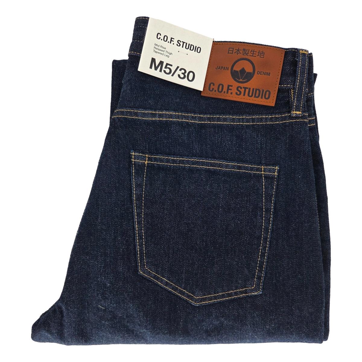 M5 Relaxed Tapered 13oz Kuroki Selvedge Rinsed - Denim