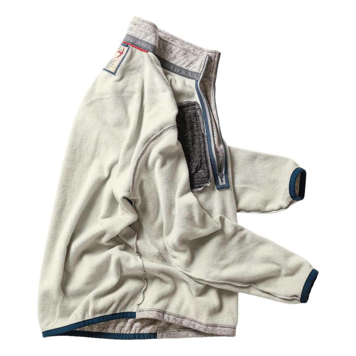 Micropile Half-Zip Lt Grey Fleck - Sweatshirt