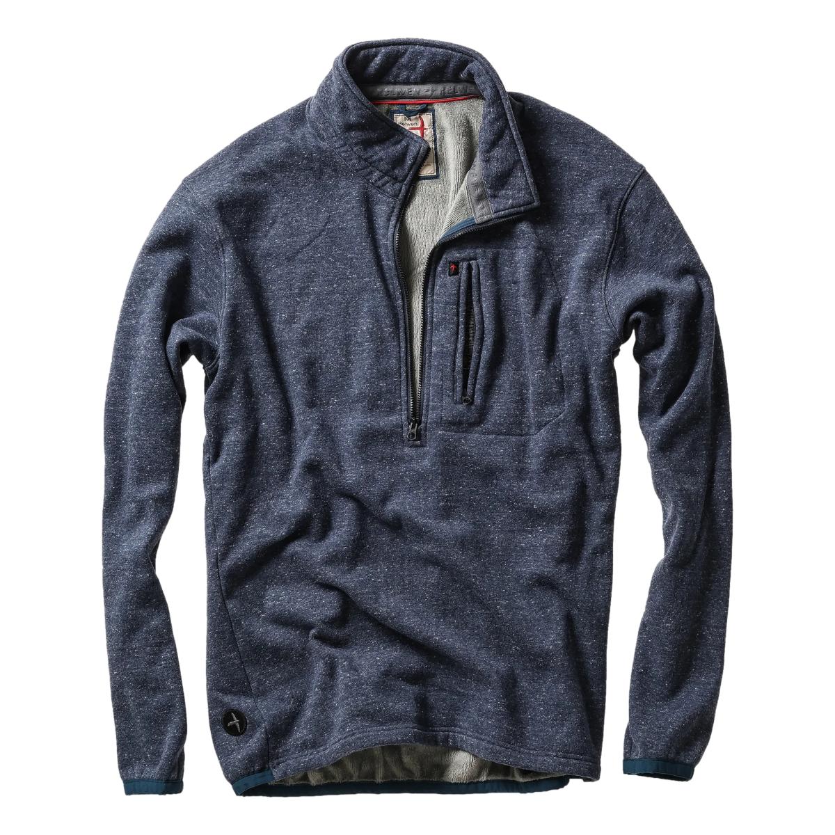 Micropile Half-Zip Navy Fleck - Sweatshirt