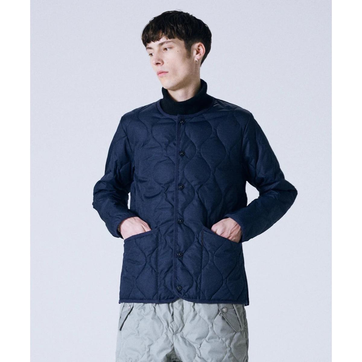 Military Crew Neck Down Jacket D Navy - Jacket