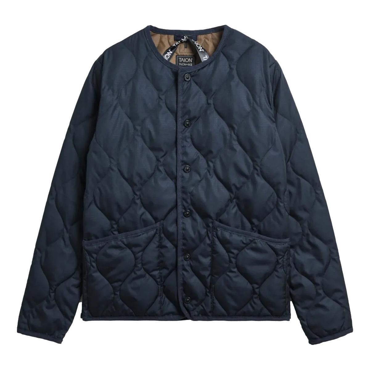 Military Crew Neck Down Jacket D Navy - Jacket
