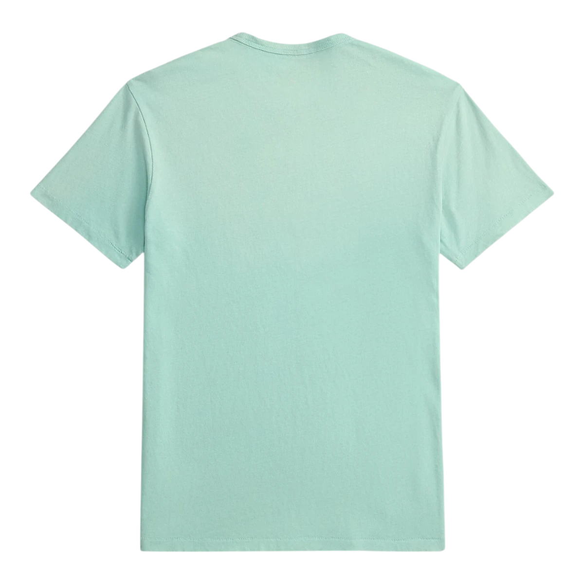 MILWORK faded turquoise cotton-hemp t-shirt with crewneck and short sleeves. Vintage effect.