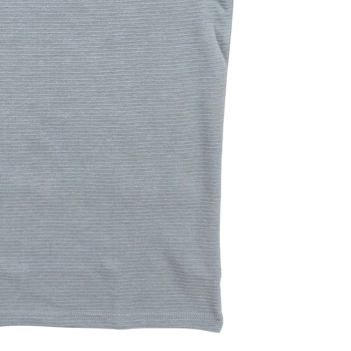 MILWORK short sleeve polo shirt in light blue melange with a subtle striped texture.