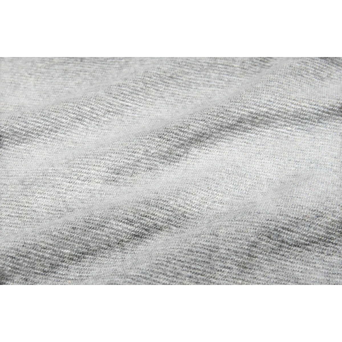 MILWORK light grey cotton blend ribbed knit tee with high elasticity.