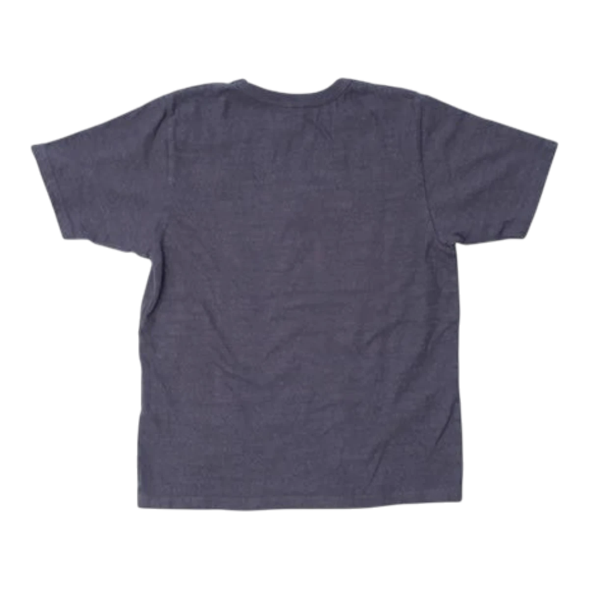MILWORK No.8 Slub Nep Short Sleeve T-Shirt in purple navy. Made from a durable 9.5 oz blend of Australian cotton, neps, and cotton waste for a unique textured look.