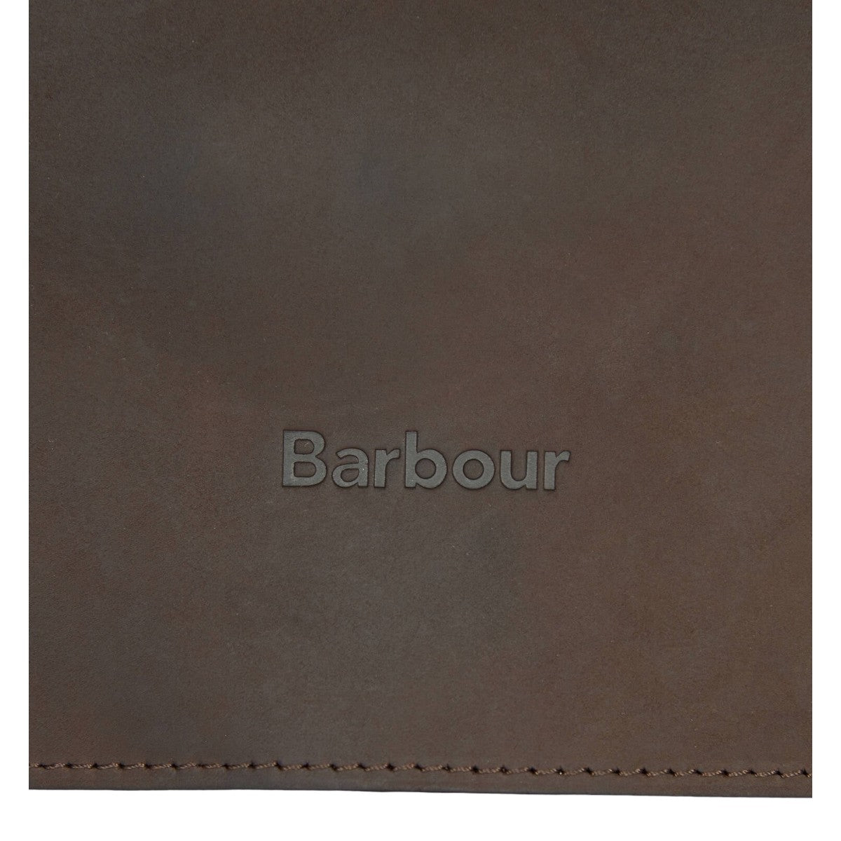 MILWORKS Barbour olive waxed leather briefcase with embossed logo detail