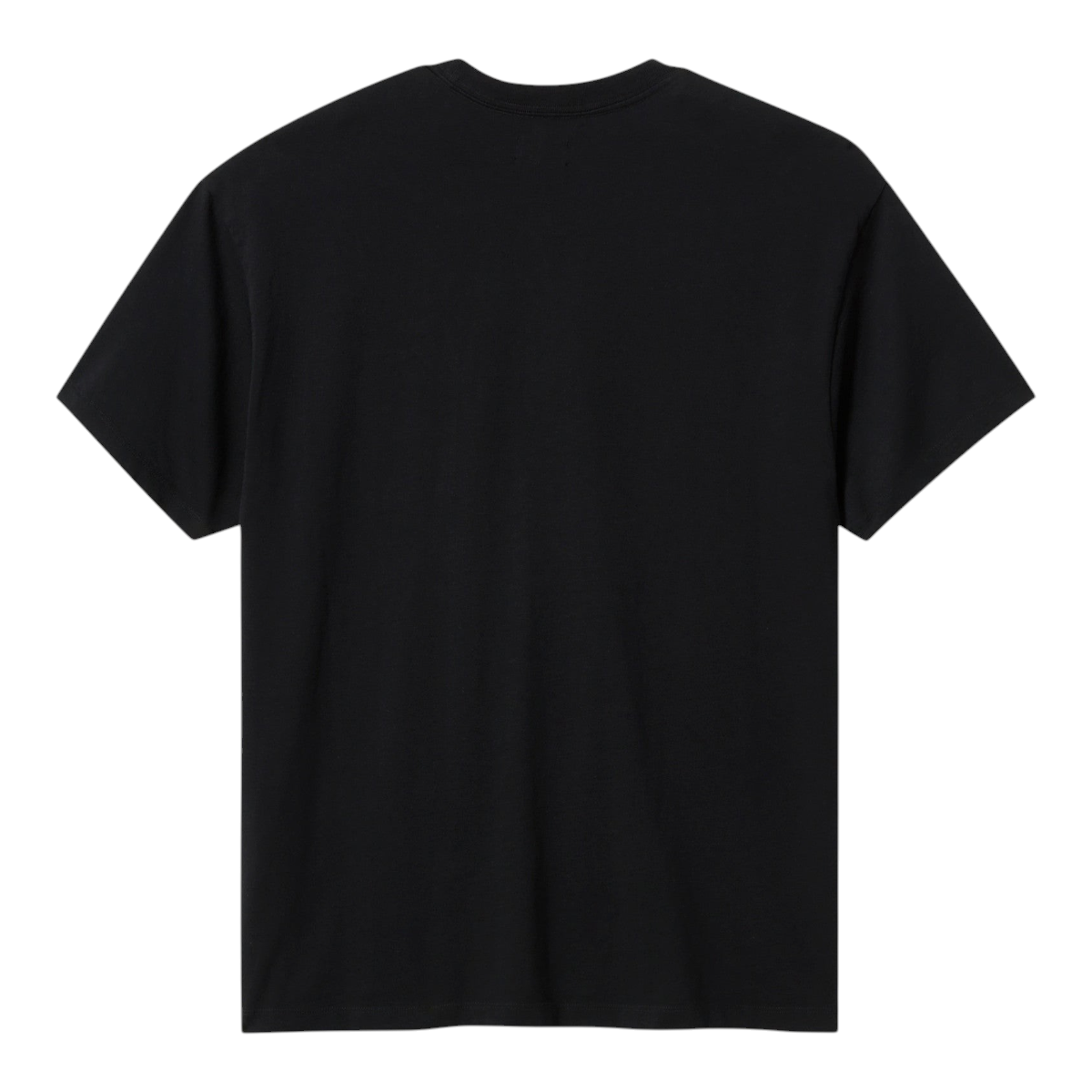 Back view of a MILWORKS black heavyweight cotton jersey t-shirt with a clean, minimalist design.