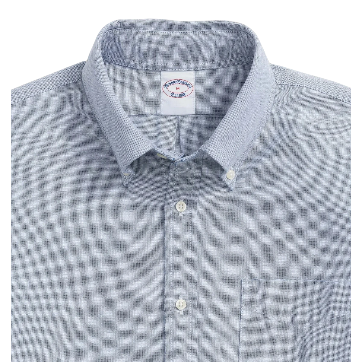 MILWORKS Brooks Brothers Friday Shirt in oxford blue with a classic button-down collar and chest pocket