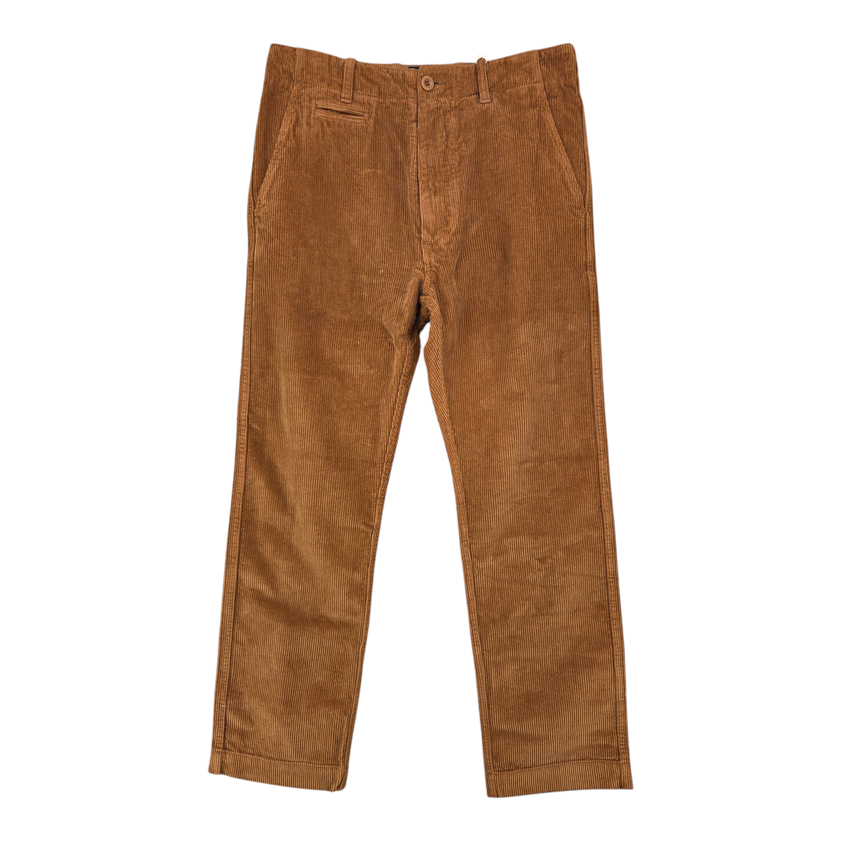 MILWORKS East Harbour Surplus amber corduroy chino pants in a relaxed fit made from 100% washed cotton.