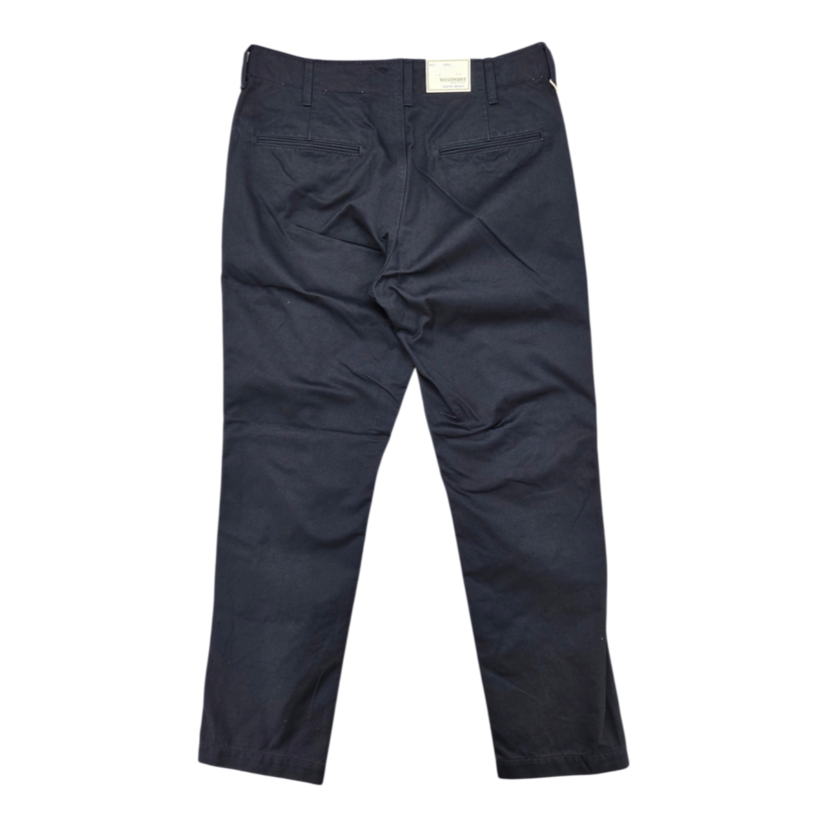 MILWORKS F0514 U.S Officer Chino in navy blue, featuring a durable military-inspired design with back pockets.
