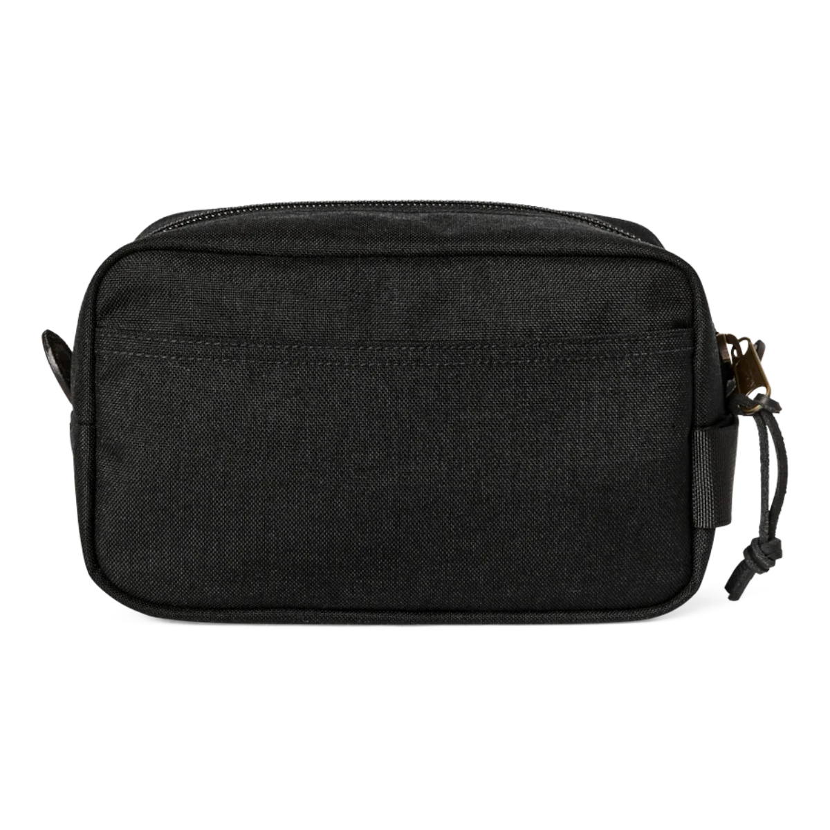 MILWORKS Filson Dryden Travel Pack in black Cordura nylon with a side grab handle and exterior stow pocket.