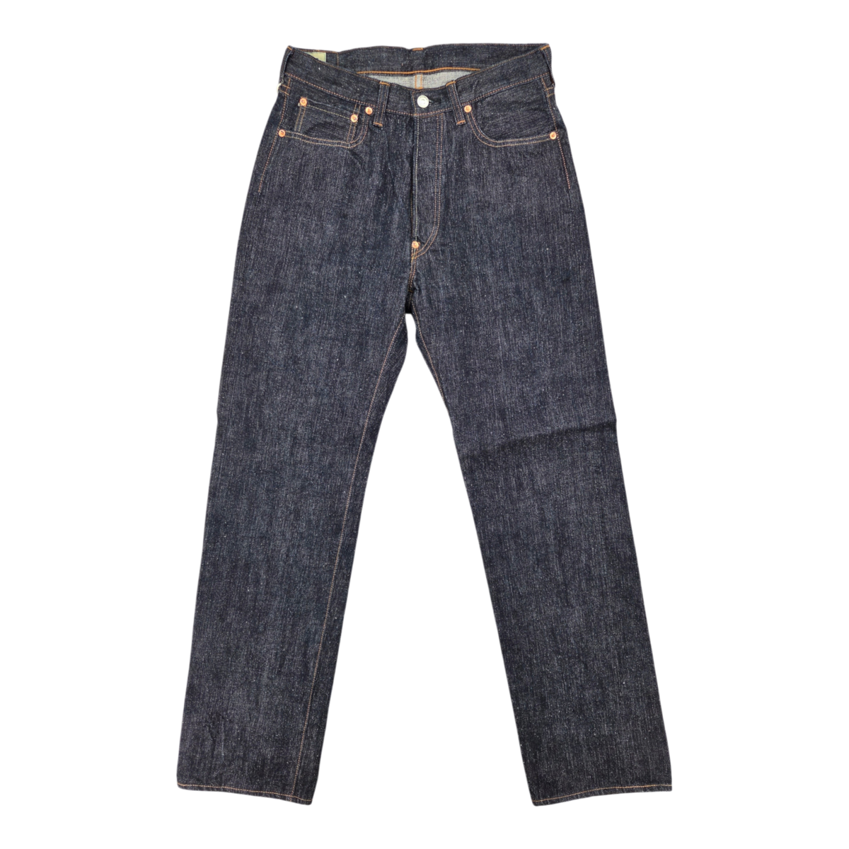 MILWORKS F.O.B Factory dark rinse selvedge denim overalls with a classic 5-pocket design and authentic workwear style.