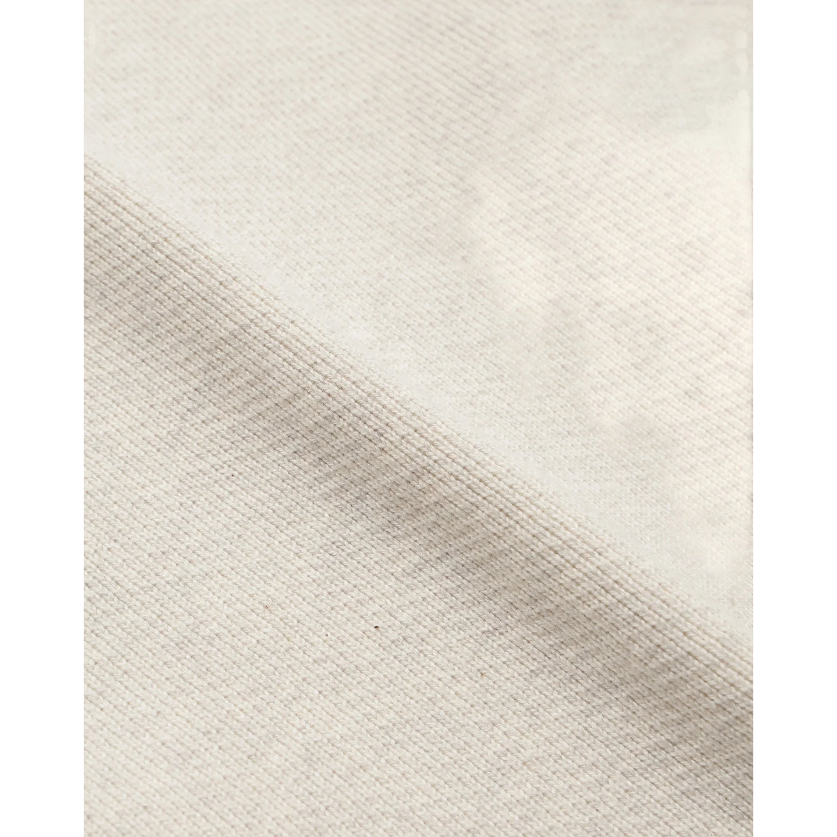 MILWORKS oatmeal double heavyweight French terry cotton fabric texture with visible knit loops