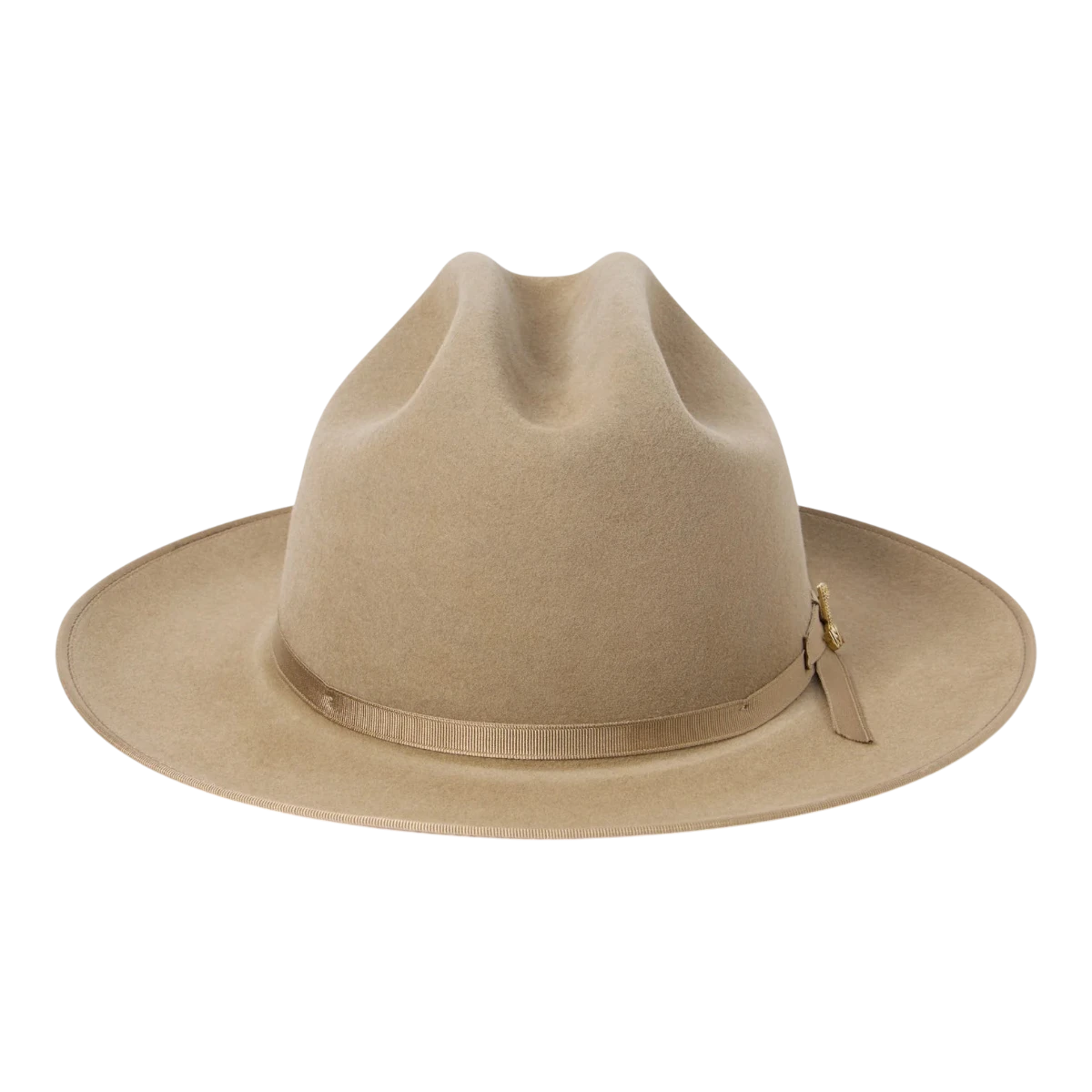 MILWORKS Stetson Open Road 6X USA 250 Edition hat in fawn fur felt with a cattleman crown and grosgrain band.