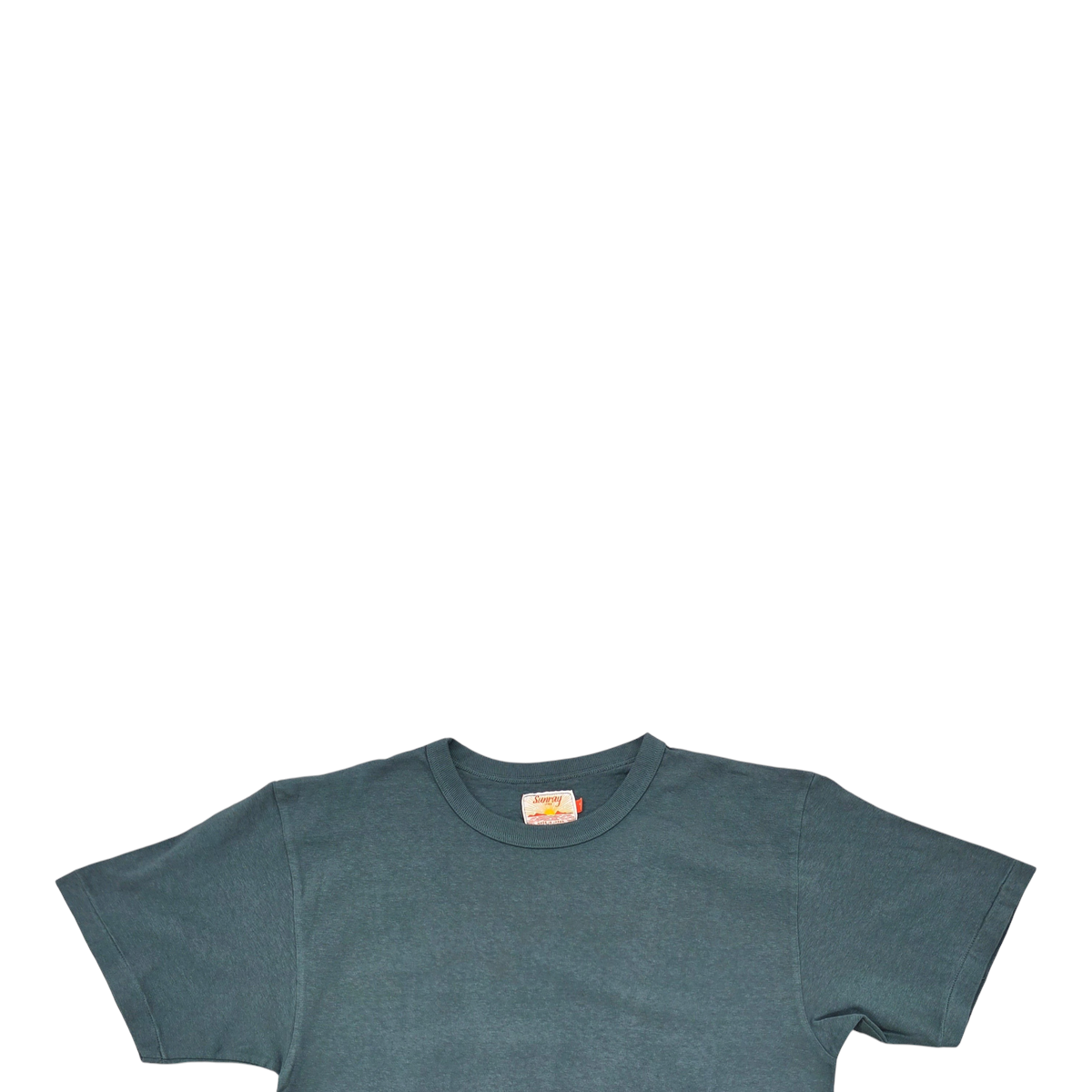 MILWORKS Sunray Sportswear Haleiwa loopwheel t-shirt in dark slate recycled cotton with a durable crew neckline