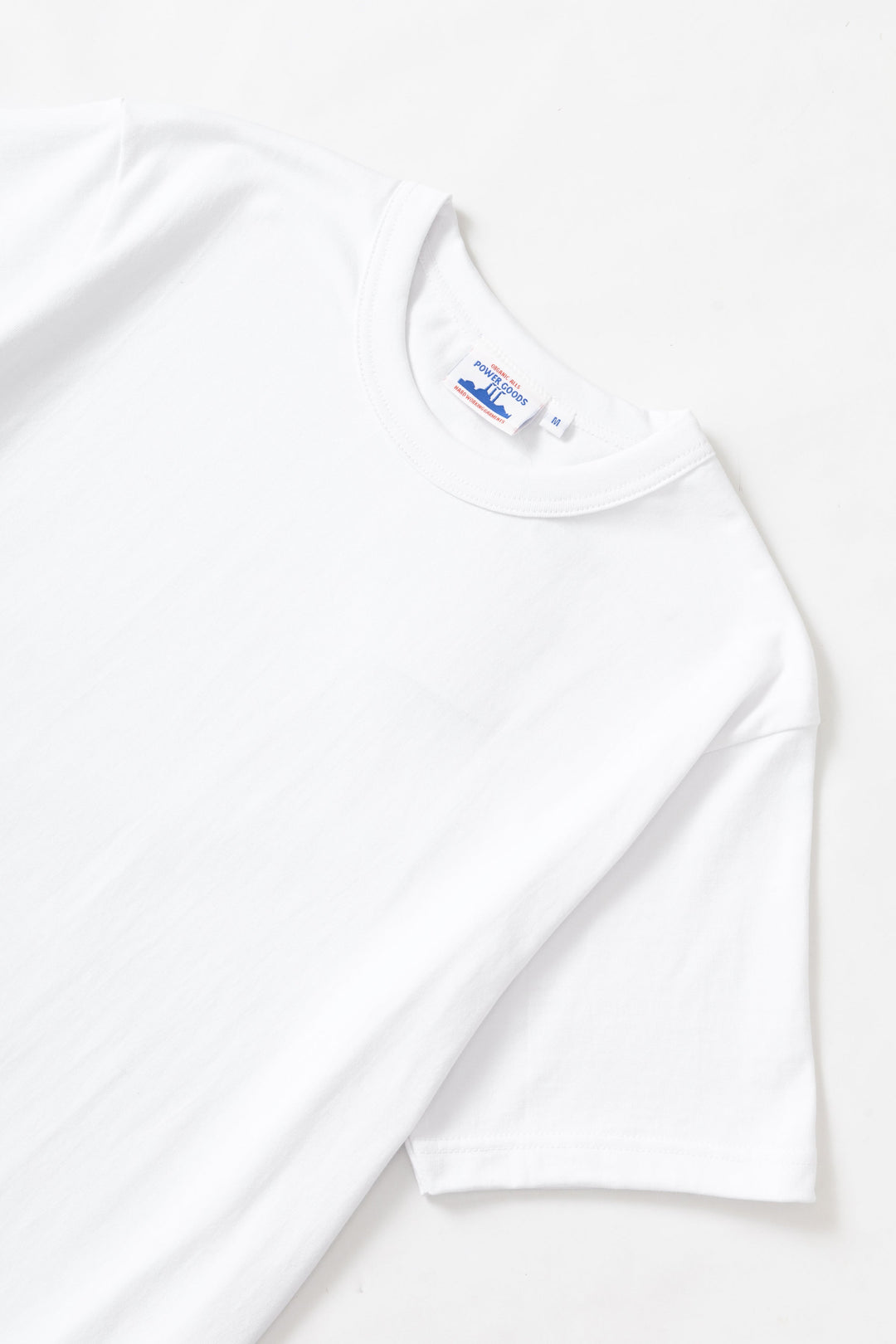 MILWORKS 7.5oz Archive Tee in white, crafted from heavy 100% organic cotton with a vintage-inspired neckline.