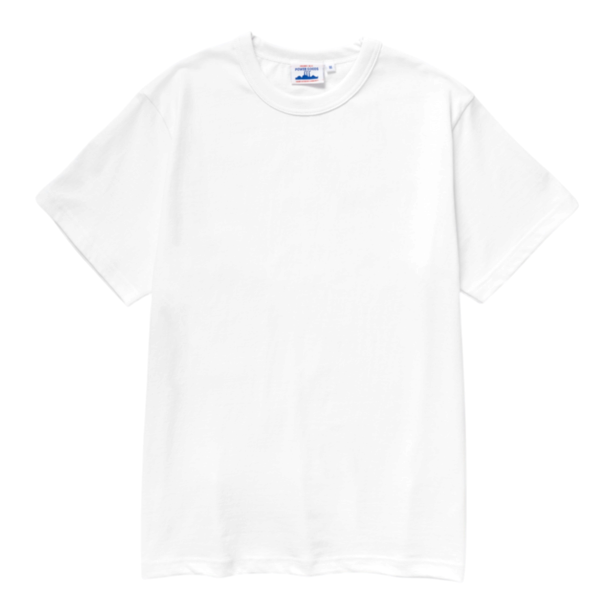 MILWORKS white 7.5oz organic cotton t-shirt with a vintage-inspired neckline and heavy-weight construction.
