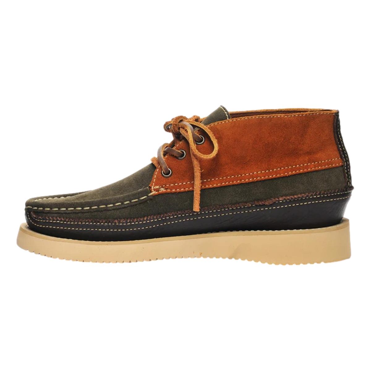 Miwak Canoe Moc Cognac & Mustard & Dark Green & Dark Brown